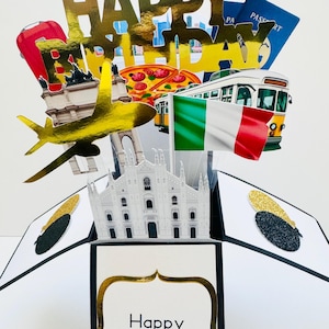 Milano Postkarte in der Box/3D-Karte