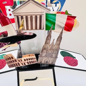 Tarjeta de Roma en caja/tarjeta 3D