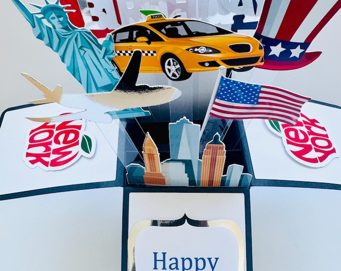 Personalisable New York Themed 3D Greeting/Gift Card