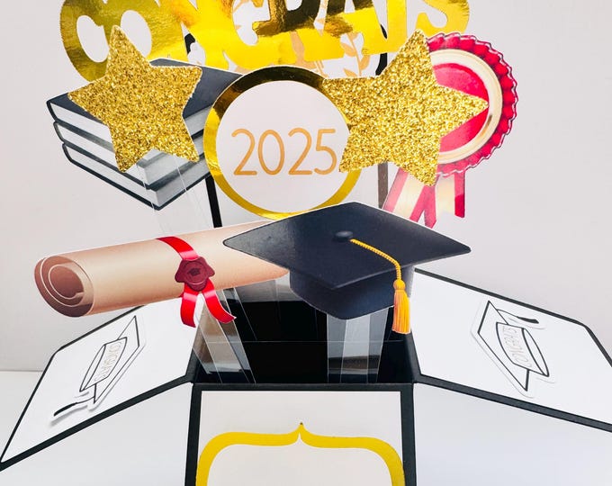 2025 - Graduation Congratulations card in a box/3D card