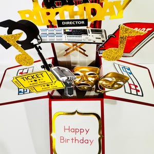 Personalised Theatre Drama Acting Themed 3D Greeting/Gift Card