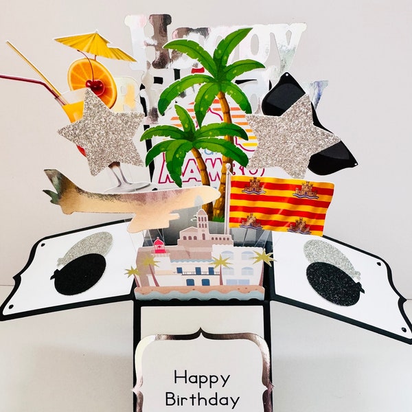 Ibiza Greeting Card in a box/3D card