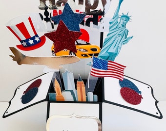 New York Card dans une boîte/carte 3D