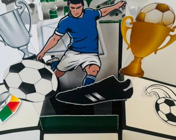 Personalised Football themed 3D Greeting/Gift Card