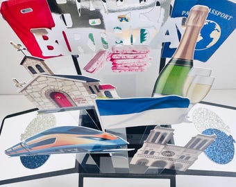 Personalised Reims Themed 3D Greeting/Gift Card