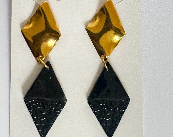 Chic Diamond-Shaped Resin Earrings