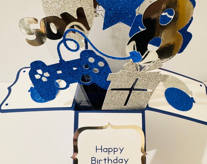 Playstation Birthday Card in a box/Pop up box