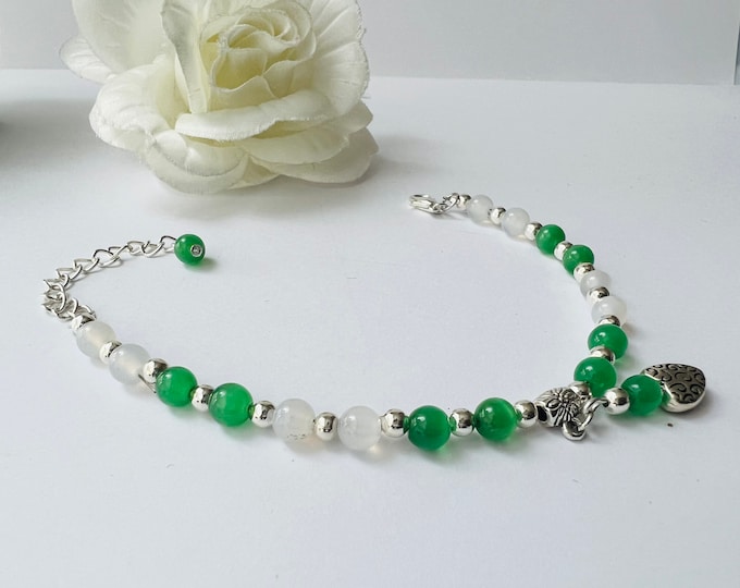 Peridot beaded bracelet