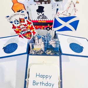 Carta di Edimburgo, Scozia, in una scatola/carta 3D