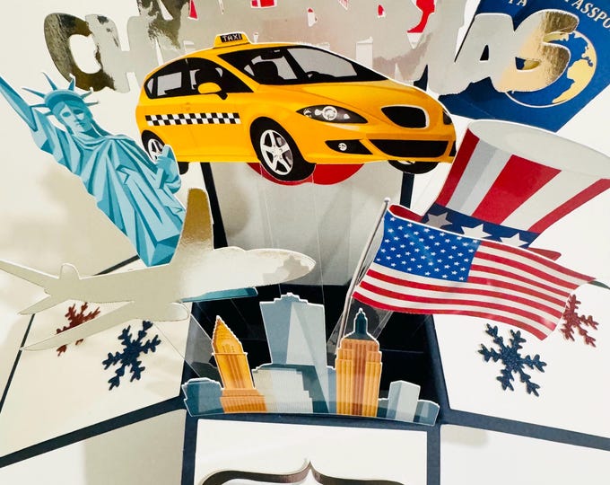 Christmas New York Card in a box/3D card
