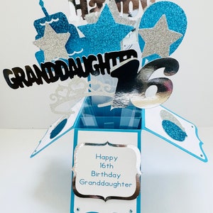 Girl Sweet 16 Karte in einer Box / 3D Karte