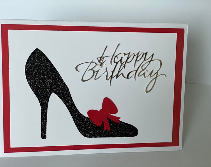 Elegant ladies shoe birthday card