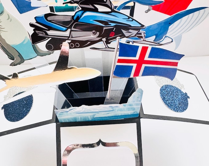 Iceland Card in a box/3D card