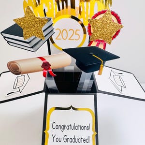 2025 - Abitur Glückwunschkarte in einer Box / 3D-Karte