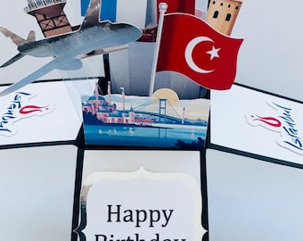 Personalised Istanbul Themed 3D Greeting/Gift Card