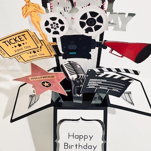 Carta per fan del cinema in una scatola/scatola pop-up