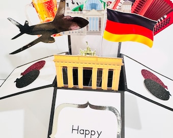 Carte de voeux/cadeau 3D personnalisée sur le thème de Berlin