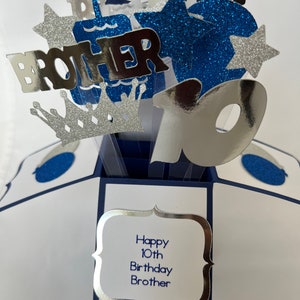 Boy 10th Birthday Card in a box/3D card