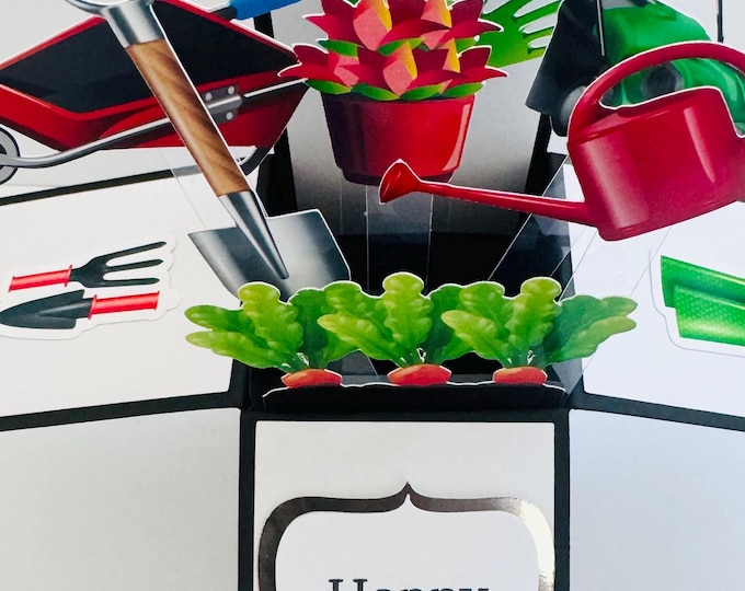 Personalised Gardening Themed 3D Greeting/Gift Card