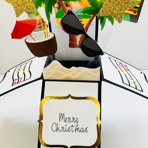 Christmas Caribbean Card in a box/3D card