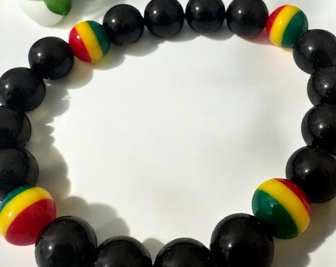 Reggae Beaded Bracelet - 10mm Beads