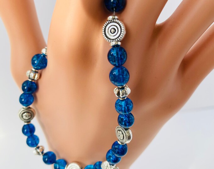 Sapphire beaded bracelet