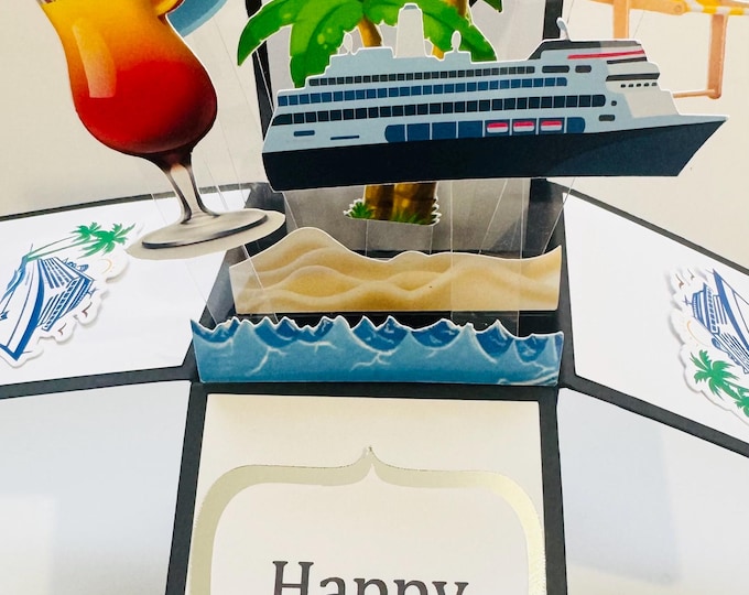 Personalisable Cruise Themed 3D Greeting/Gift Card