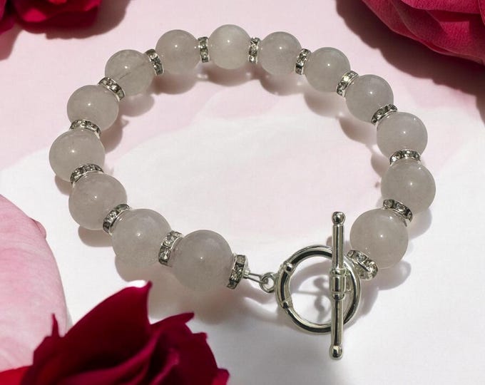 Silver Rose Quartz Bracelet