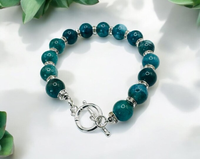 Chalcedony Apatite Bracelet