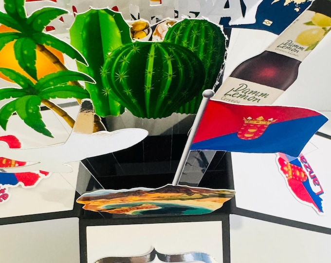 Personalised Lanzarote Themed 3D Greeting/Gift Card