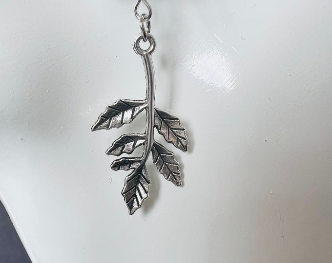 Silver Leaf Necklace and Earring Set (also sold individually)