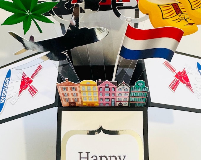Personalisable Amsterdam Themed 3D Greeting/Gift Card