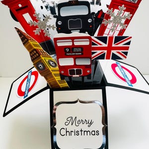 Christmas - London Card in a box/Pop up box