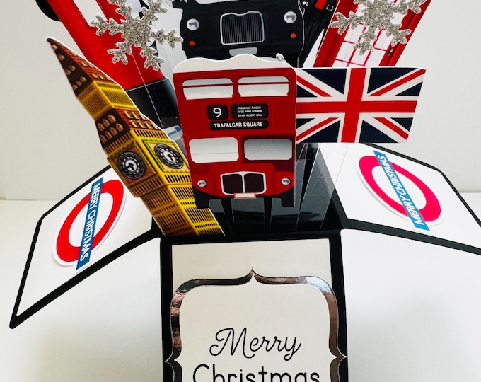 Christmas - London Card in a box/Pop up box