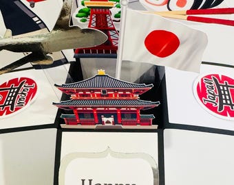 Personalised Japan/Tokyo Themed 3D Greeting/Gift Card