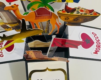 Personalised Morocco Card in a box/3D card