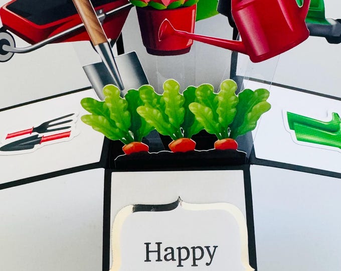 Personalisable Gardening Themed 3D Greeting/Gift Card