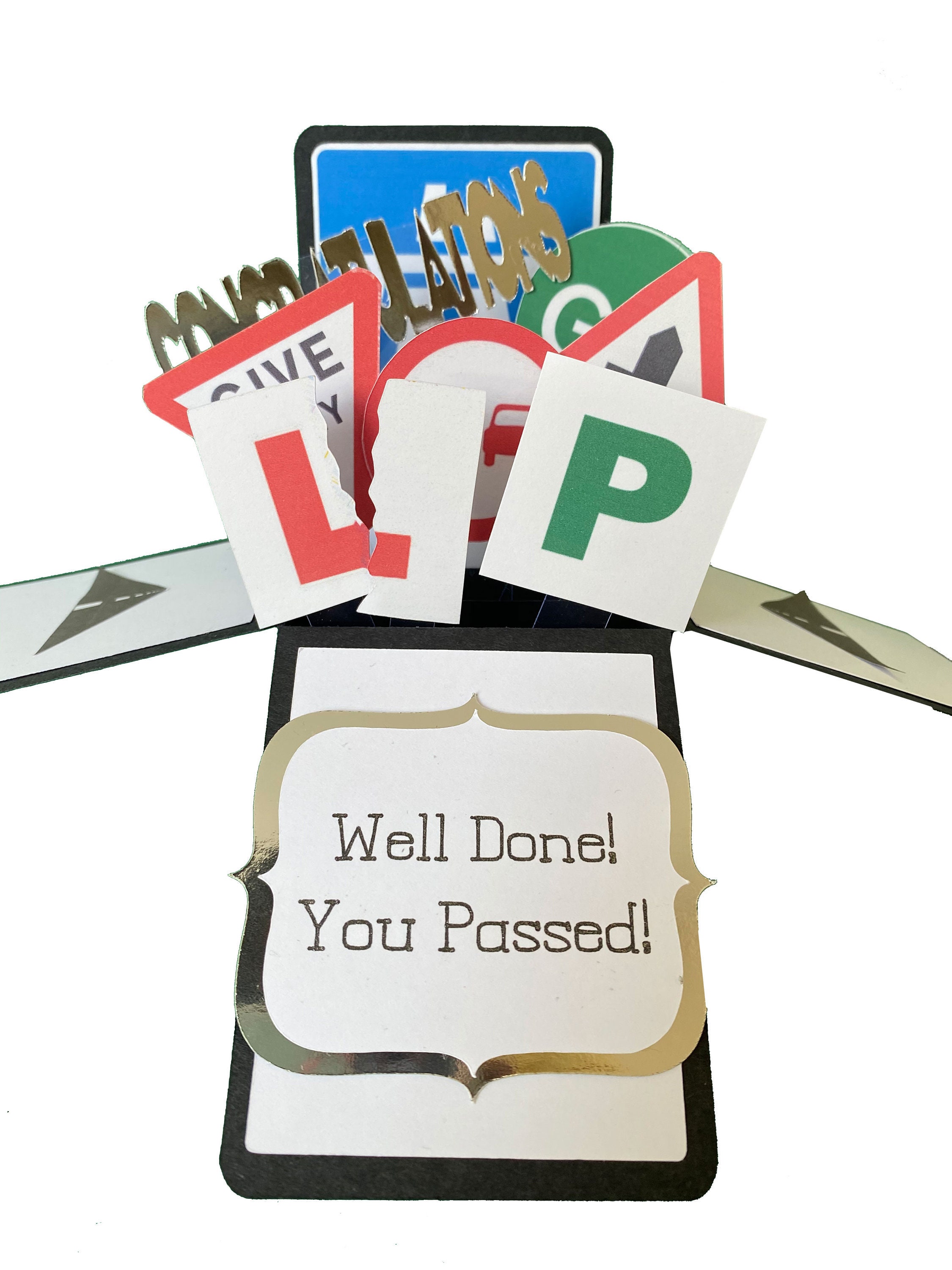 Driving Test Pass Card in a Box/3d Card Etsy UK