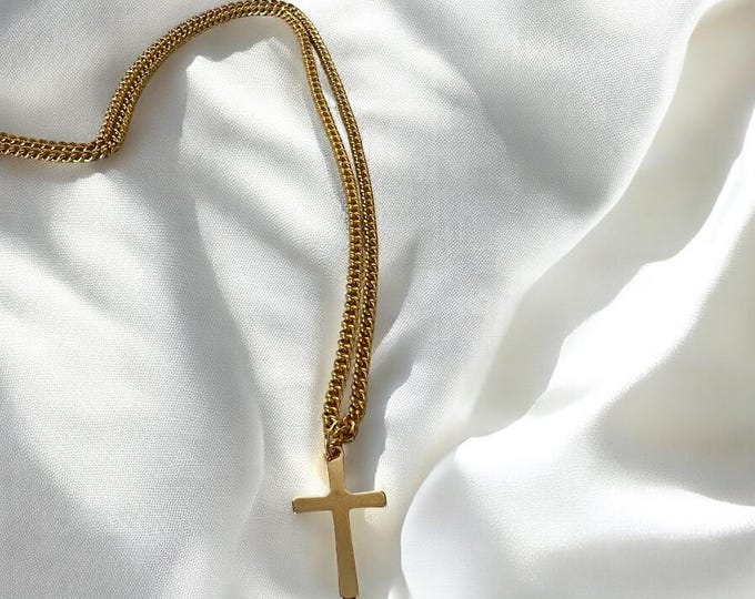 Gold Chain Cross Necklace
