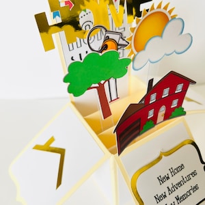 Nouvelle carte pour la maison dans une boîte/carte 3D