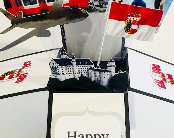 Personalised Salzburg - Austria 3D Greeting/Gift Card