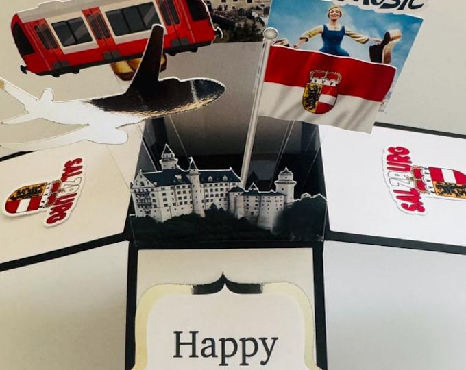 Personalisable Salzburg - Austria 3D Greeting/Gift Card