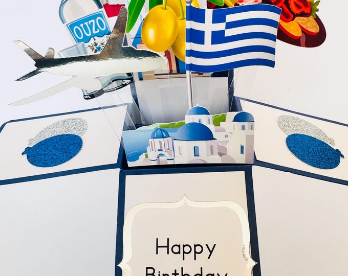 Santorini/Greece Card in a box/3D card