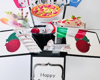 Personalised Pisa - Italy Card in a box/3D card