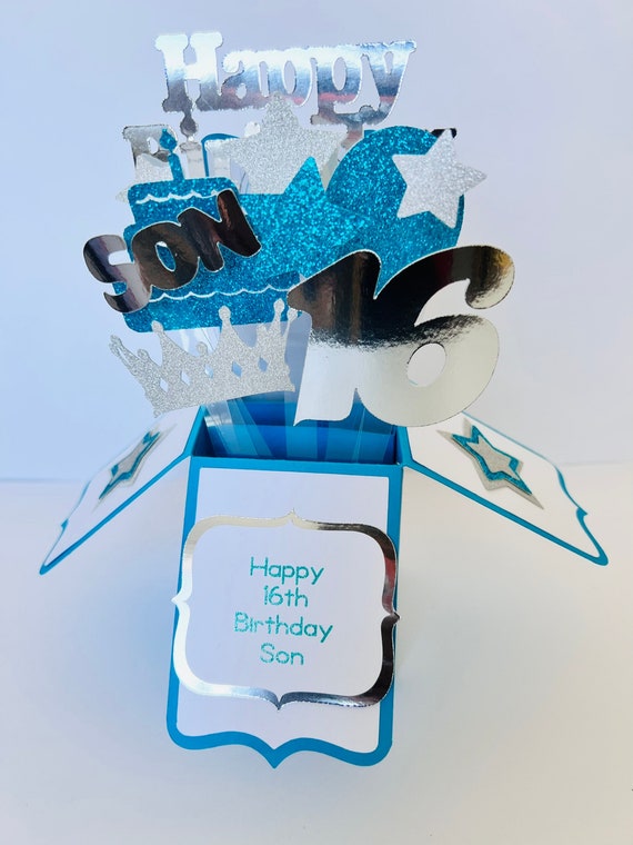 Boy 16th Birthday Card in a Box/3d Card Etsy