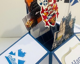 Personalised Edinburgh Scotland  Themed 3D Greeting/Gift Card