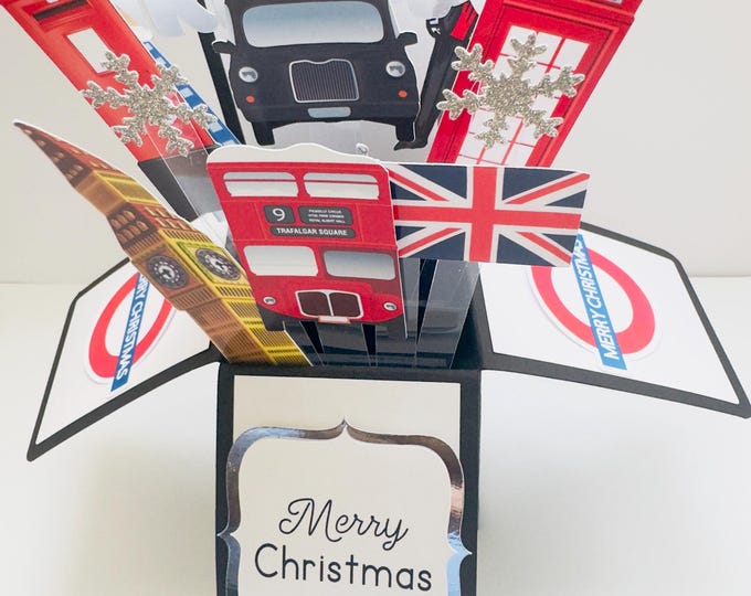 Christmas - London Card in a box/Pop up box