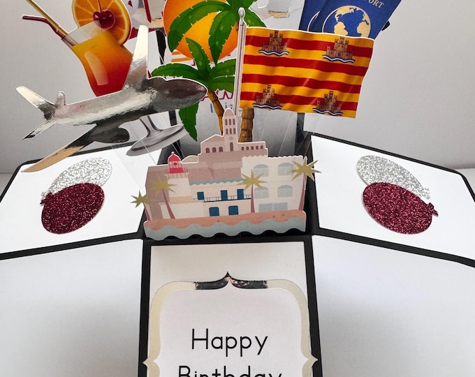 Ibiza Greeting Card in a box/3D card