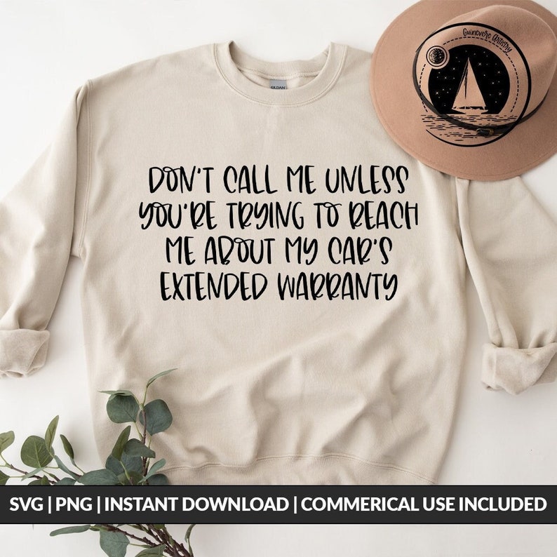 Car's Extended Warranty Joke PNG SVG Commercial Use Etsy