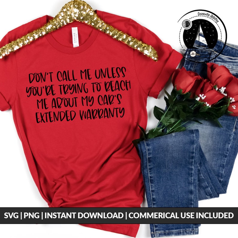 Car's Extended Warranty Joke PNG SVG Commercial Use Etsy